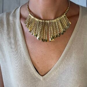 Collar Faraona Ajustable de color Dorado