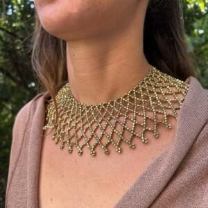 Collar Especial bb de Color Dorado Brillante