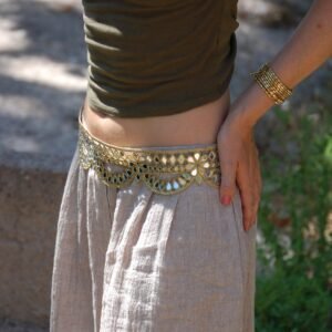Pulsera rectangular de 11 líneas con abalorios