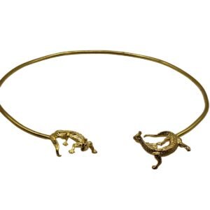 Gargantilla con forma de Lagartija color Dorado